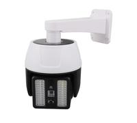 gernie Solar Powered Dummy Fake Security Camera, Simulated Surveillance Cameras with Flashing Red LED Light and Human Hody Sensor Remote Control Fake Dome Camera for Indoor Outdoor