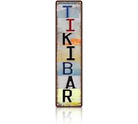 Geroclonup 10x40cm Aluminium Sign Vintage Tiki Bar Wall Decor Street Signs Bar Metal Tin Signs