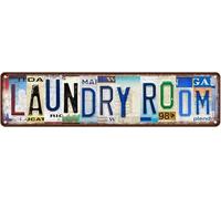 Geroclonup 10x40cm Laundry Room Sign Vintage Laundry Room Metal Tin Signs Street Signs Home Wall Decor