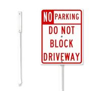 Geroclonup 11.5x15cm No Parking Sign Do Not Block Driveway Yard Sign with Stakes Sturdy Aluminum Yard Signs Rust Free No Parking Sign Do Not Block Active Driveway Sign Private Driveway Sign