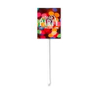 Geroclonup (18x22) CM Party This Way Yard Arrow Signs With Metal Stakes Kit Metal Lawn Sign Stand Garden Grass Signs Outdoor Birthday Graduation Party Outside Decorations