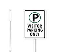 Geroclonup (18x22) Visitor Parking Only Yard Sign with Stakes Guest Parking No Resident Lawn Signs Stand Rustproof Aluminum for Home Parking Lot Garage Decorations Outdoor