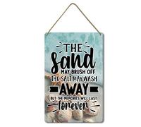 Geroclonup 20x30cm Beach Wood Sign Coastal Decor Beach Summer Decorations for Home Porch Beachy Room Summer Vacation Gifts for Women The Sand May Brush Off the Salt Sign
