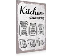 Geroclonup 20x30cm Kitchen Sign Funny Decor Kitchen Conversions Sign Kitchen Wall Art Decor Farmhouse Retro Sign for Home Decor Aluminium Sign