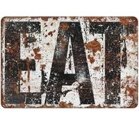 Geroclonup 20x30cm Metal EAT Kitchen Sign Decoration Farmhouse Vintage Signs for Outdoor Indoor Kitchen Home Restaurant Coffee Bar Decor Metal Retro Wall Decor Vintage Aluminium Sign