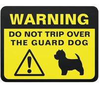 Geroclonup 20x30cm Metal Warning Sign Westie Silhouette Funny Guard Dog Indoor & Outdoor Signs for Home, Office