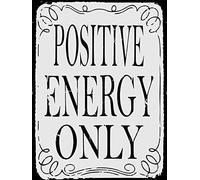 Geroclonup 20x30cm Positive Energy Only Good Vibes Happy Vintage Metal Sign