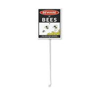 Geroclonup 4.6 x 6 inch Garden Stakes Beware Of Bees Warning Spring Yard Sign Decorative Plant Stake Lawn Art Patio Decor Pathway Ornaments Indoor