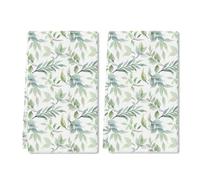 Geroclonup (40x60 CM Green Fresh Elegant Leaves Kitchen Dish Cloths Hand Tea Towels Washcloths for Kitchen Home Bathroom Decor Mother Gifts Mother's Day Decorations Set of 2