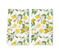Geroclonup(40x60 CM Lemon Leaves Fresh Fruits Dish Cloths Decorative Kitchen Towels Hand Tea Towels Washcloths for Home Decor Mother Mom Gifts Mother's Day Decorations Set of 2