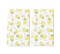 Geroclonup(40x60 CM Lemon Leaves Fresh Fruits Kitchen Dish Cloths Hand Tea Towels Washcloths for Kitchen Home Bathroom Decor Mother Gifts Mother's Day Decorations Set of 2