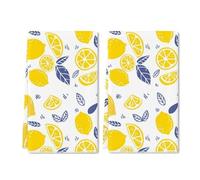 Geroclonup(40x60 CM Lemon Leaves Fresh Fruits Kitchen Dish Cloths Hand Tea Towels Washcloths for Kitchen Home Bathroom Decor Mother Gifts Mother's Day Decorations Set of 2