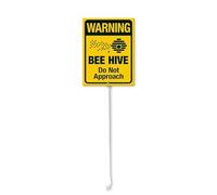 Geroclonup 8 x 12 inch Garden Stakes Bee Hive Do Not Approach Yard Sign Decorative Plant Stake Lawn Art Patio Decor Pathway Ornaments Indoor