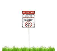 Geroclonup 8 x 12 inch Keep Off The Grass Yard Sign with Stakes No Pooping/Peeing Yard Sign Stake Lawn Art