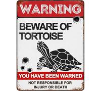 Geroclonup Animal Warning Sign Beware of Tortoise Signs 20x30cm Vintage Metal Warning Signs About Tortoise Activity Areas for Outdoor Fences Yards Forest Scenic Area