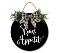 Geroclonup Bon Appetite Sign Kitchen Sign Dinning Room Decor Farmhouse Wooden Sign Kitchen Wall Decor Rustic Dining Room Wall Art Dining Room Decorations for Home 30cm