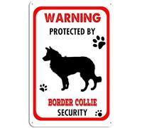 Geroclonup Border Collie Warning Sign, Warning Dog Metal Tin Sign Outdoors Wall Decor Yard Signs Home Decor 30x40cm/Tin Sign Outdoor