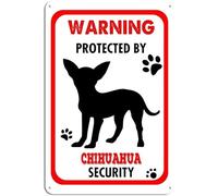 Geroclonup Chihuahua Warning Sign, Warning Dog Metal Tin Sign Outdoors Wall Decor Yard Signs Home Decor 20x30cm/Tin Sign Outdoor