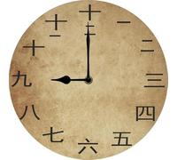 Geroclonup Chinese numbers Wall Clock Chinese Calligraphy Clock Kungfu Clocks for Bedroom Living Room Man Cave Battery Operated Silent Clocks Movement 25x25 CM Non Ticking Room Decor