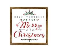 Geroclonup Christmas Sign Christmas Decor Christmas Wood Sign Have Yourself A Merry Little Christmas Sign Christmas Wall Art Prints for Home Office Decorations Christmas Signs Paintings 40cm