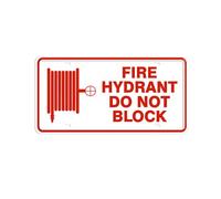 Geroclonup Do Not Block Fire Hydrant Sign Rust-Free Fade Resistance Vintage Metal Sign for Business Home Store Garage Bar Wall Door Decor Easy Installation Indoor Outdoor Use 15x30cm