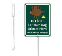 Geroclonup Do Not Let Your Dog Urinate Here Yard Sign with Stakes 11.5x15cm Sturdy Aluminum Rust Free Yard Decorations Private Property Sign Garden Supplies for Outdoor Lawn Easy to Install