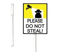 Geroclonup Do Not Steal Yard Sign 20x30cm Sturdy Aluminum Yard Signs Rust Free Garden Decorations Rustproof Standing Lawn Sign for Outdoor Use No Warning Caution Signs