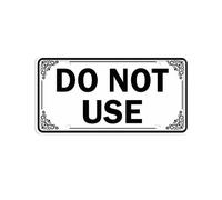 Geroclonup Do Not Use Sign Rust-Free Fade Resistance Vintage Metal Sign for Business Home Store Garage Bar Wall Door Decor Easy Installation Indoor Outdoor Use 15x30cm