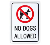 Geroclonup Dog Metal Sign No Dogs Allowed Sign 20-30cm