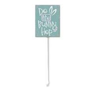 Geroclonup Easter Yard Signs Decorations Outdoor Do The Bunny Hop Yard Stake Signs Easter Lawn Décor for Easter Hunt Game, Party Supplies DÈcor, Easter Props 17.6"