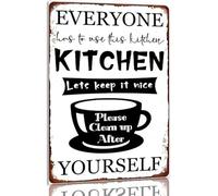 Geroclonup Everyone Has To Use This Kitchen Lets Keep It Nice Metal Sign Vintage Kitchen Tin Sign Clean Up After Yourself Wall Decor For Kitchen Restaurant (30x40cm)