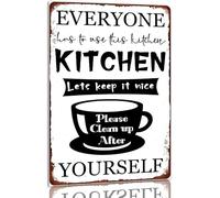 Geroclonup Everyone Has To Use This Kitchen Lets Keep It Nice Metal Sign Vintage Kitchen Tin Sign Clean Up After Yourself Wall Decor For Kitchen Restaurant-Size:20x30cm