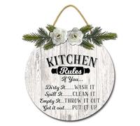 Geroclonup Farmhouse Kitchen Sign - Rustic Home Decor, Country Kitchen Decor for Wall 28cm