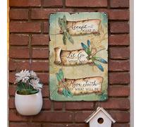 Geroclonup Funny Retro Dragonfly Accept What is Metal Tin Signs-20x30cm