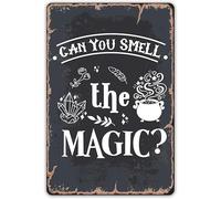 Geroclonup Funny Witchy Kitchen Quote Metal Tin Sign Wall Decor, Retro Can You Smell the Magic Kitchen Sign for Home Decor Gifts 30x40cm-2024Y