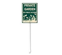 Geroclonup Garden Sign Private Garden No Public Access Yard Sign with Stake 11.5x15cm Aluminum Outdoor Decoration Sign Rustproof Sturdy Aluminum Sign for Outdoor Use Easy Install Set of 1