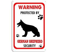 Geroclonup German Shepherd Warning Sign, Warning Dog Metal Tin Sign Outdoors Wall Decor Yard Signs Home Decor 20x30cm/Tin Sign Outdoor