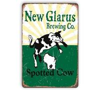 Geroclonup Glarus Spotted Cow Beer Small Tin Sign Home Decoration Retro Vintage Mural Dimensions 20-30cm