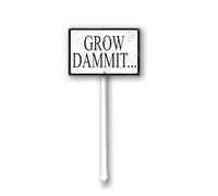 Geroclonup Grow Dammit Yard Sign with Stake -20x30cm Lawn Sign Sturdy Aluminum Sign for Outdoor Use Waterproof Sign Outdoor Decor for Lawn Yard Garden