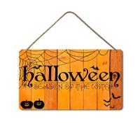 Geroclonup Halloween Season Of The Witch Sign Halloween Welcome Sign Rustic Wall Hanging Sign 20x30cm Halloween Wooden Door Hanging Decor for Home Office School Party Haunted House