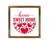 Geroclonup Home Sweet Home Sign 12 Inch, Rustic Farmhouse Decor for the Home Sign, Wall Decorations, Modern Farmhouse Wall Decor, Rustic Wall Hanging Sign with Solid Wood Frame