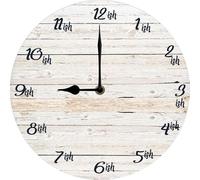 Geroclonup ISH Wall Clock Late Tardy time Around Kind of Almost Gag Gift Funny Wall Clock for Office Livingroom Kitchen 25x25 CM Silent Non Ticking Battery Operated Clocks