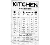 Geroclonup Kitchen Conversions Metal Sign Funny Kitchen Tin Signs Vintage Wall Decor For Farmhouse Home Kitchen-Size:20x30cm