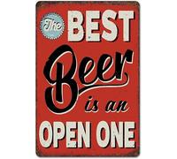 Geroclonup Man Cave Vintage Metal Sign The Best Is An Open Sign Home Bar Signs Wall Decor 20x30cm