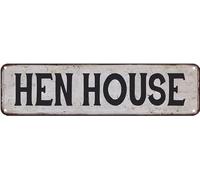 Geroclonup Metal Sign Hen House Vintage Signs Retro Tin Sign for Kitchen Home Garden Wall Bar Cafe Decor -10x40cm