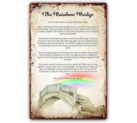 Geroclonup Metal Tin Sign Rainbow Bridge Poem Wall Art Inspirational Quotes Posters for Bathroom Artwork Prints Painting Decor Kitchen Decorations Wall Set Rectangle Picture Gifts 20x30cm-2024Y