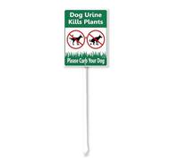 Geroclonup No Dog Poop Lawn Signs Humorous Dog Poop Signs - Funny Dog Poop Signs Please Curb Your Dog Sign Sign 11.5×15cm Dog Yard with Stake, Sturdy Aluminum Sign for Yard Garden Lawn Outdoor