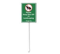 Geroclonup No Dogs Allowed Signs for Yard - Dog Signs No Pooping and Peeing Sign Please Keep Pets Off The Landscaping Sign with Stake 17.5×22cm Keep Off The Grass Yard Sign for Garden Lawn Outdoor