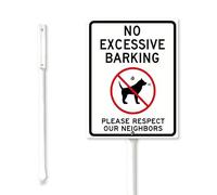 Geroclonup No Noise Sign with Metal Stake No Excessive Barking Noise Please Respect Our Neighbors Yard Sign with Stake 20x30cm Sturdy Aluminum Yard Sign Caution Signs for Street Lawn Neighborhoods