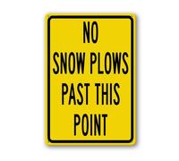 Geroclonup No Snow Plows Past This Point Metal Sign Winter Decor 20x30cm Outdoor Aluminum Signs Yard Decor Garden Sign for Home Outside Farm Road Street